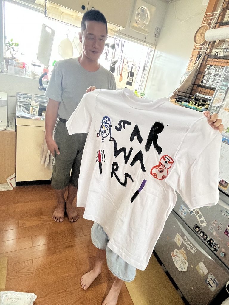 娘が手作りしたスターウォーズTシャツ