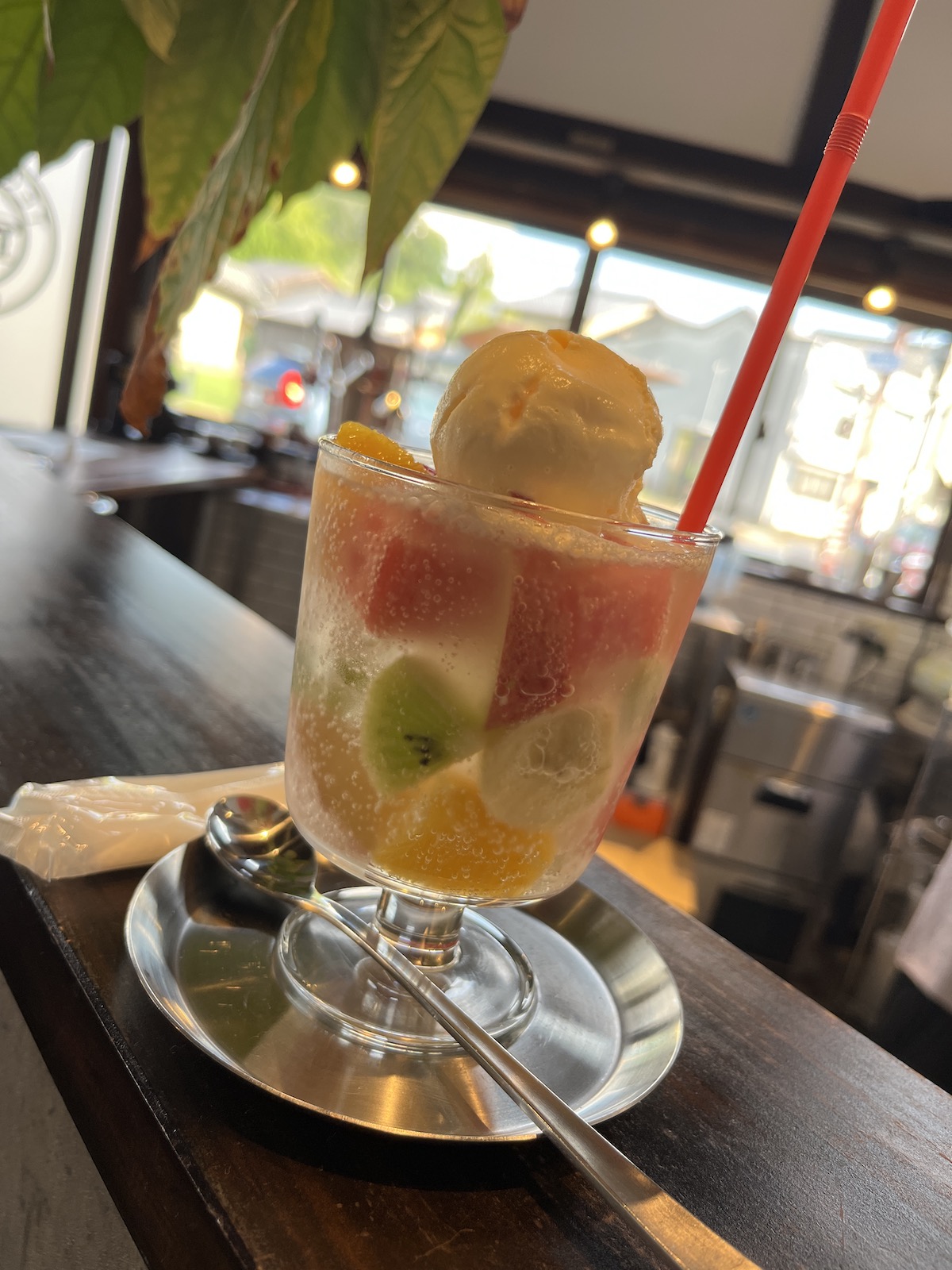 奈良 転害門カフェ フルーツポンチ