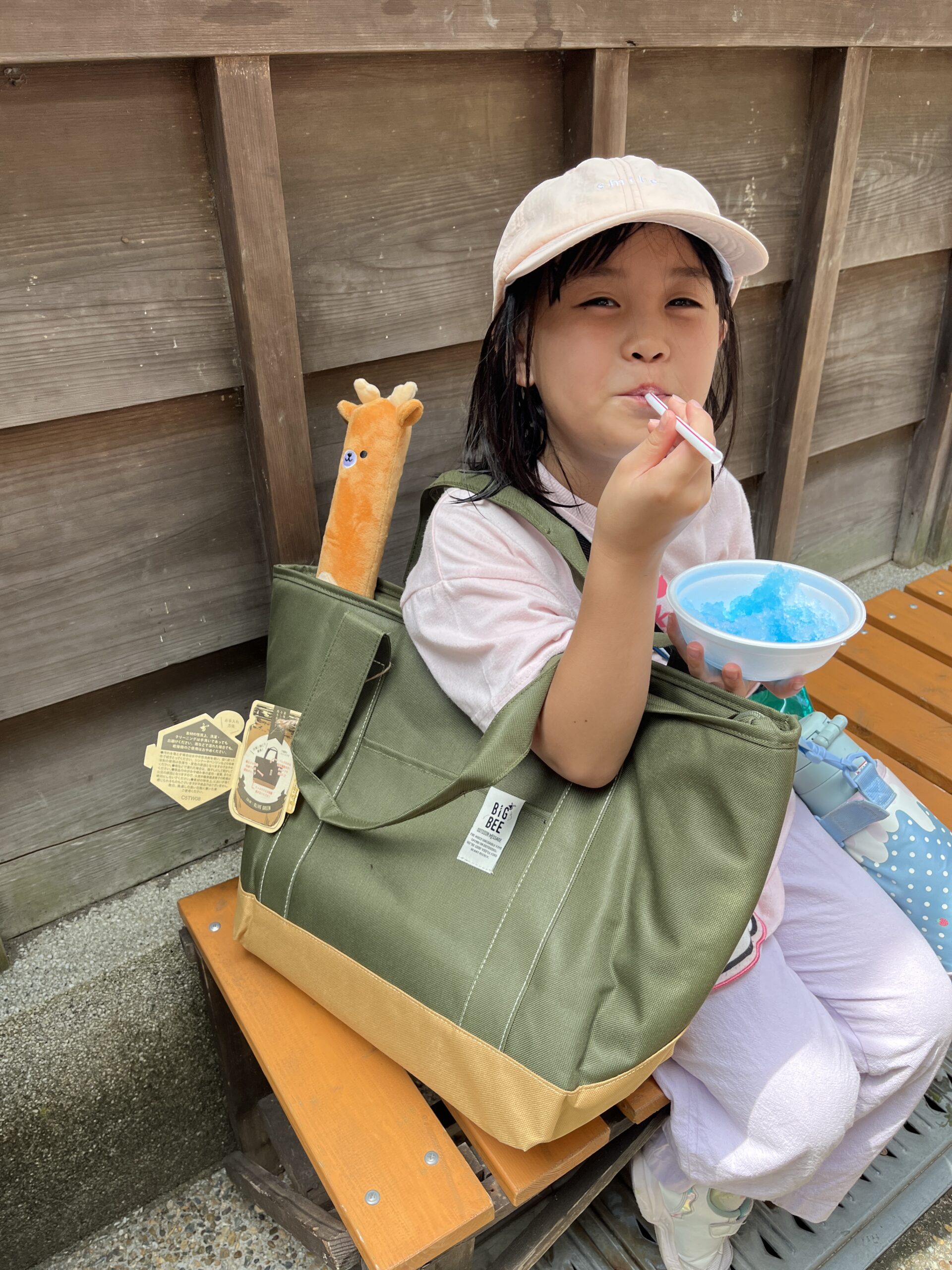 奈良 二月堂 功徳日 かき氷を食べるあかり