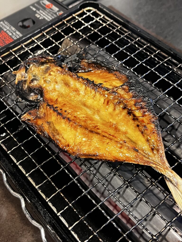 アジの開き イワタニ炉端焼き器