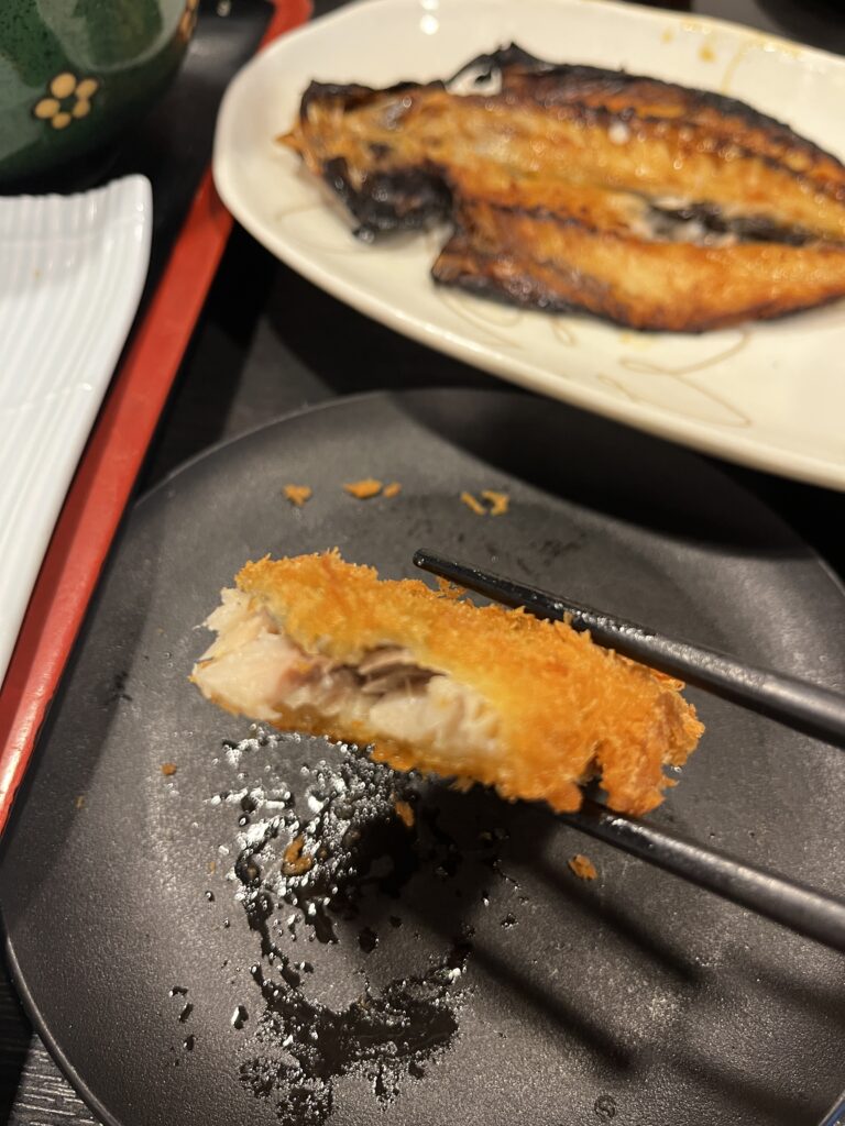 肉厚なアジフライ さすよ亭