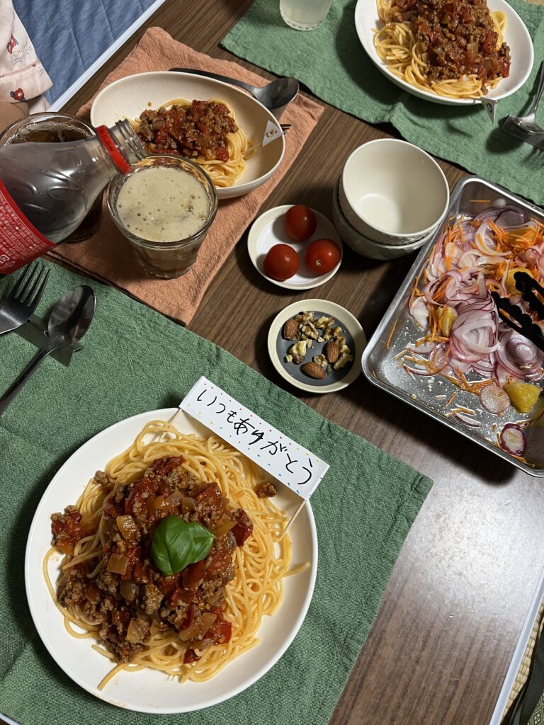 夕ご飯 パスタ 父の日
