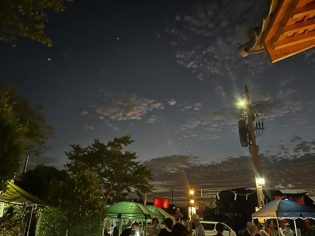 奈良きたまち 八坂神社 祇園祭 夕暮れ