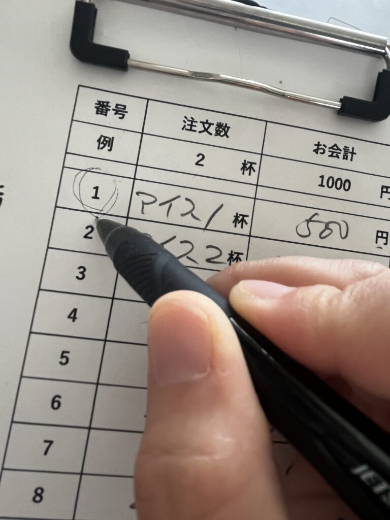 ヨシダ珈琲豆店 注文表 使い方