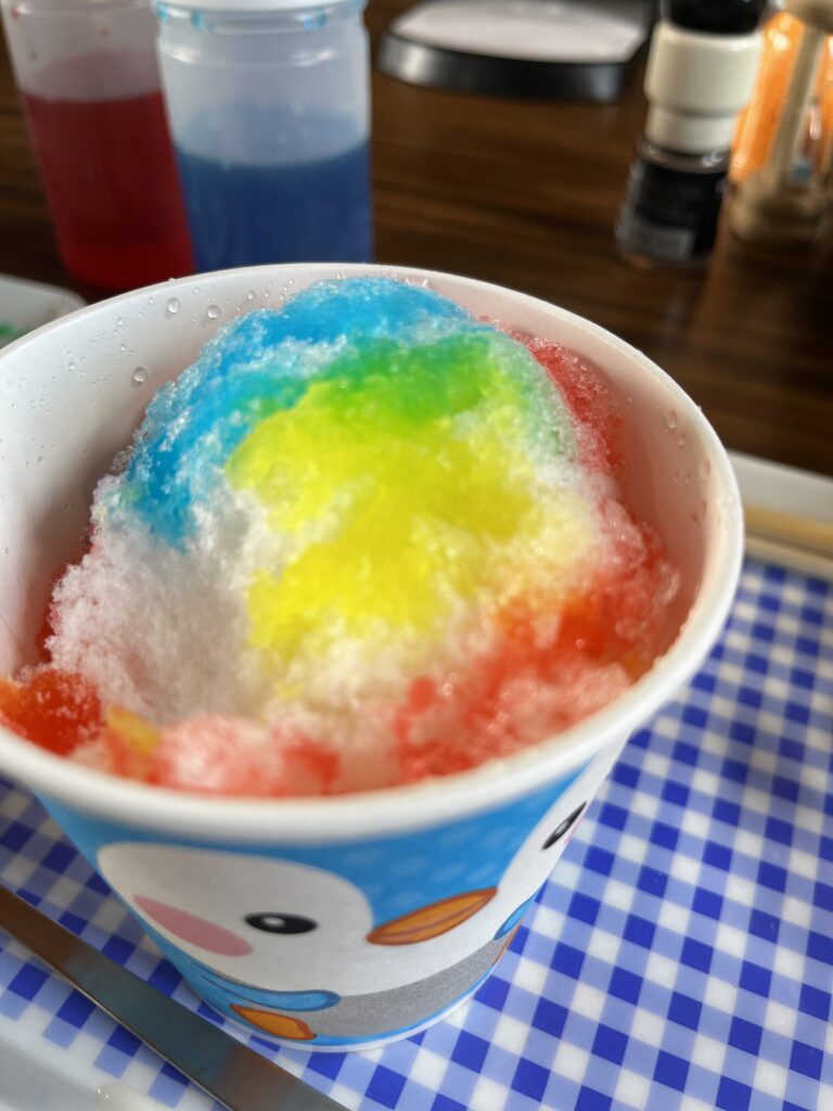 レインボーかき氷