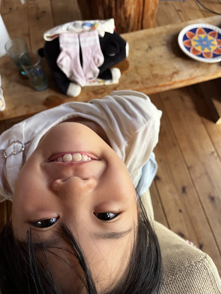 新月エコハウスにて 元気なあかり